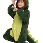 SHEIN Macacão Pijama Infantil de Dinossauro com Capuz Menino Kigurumi