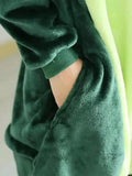 SHEIN Macacão Pijama Infantil de Dinossauro com Capuz Menino Kigurumi