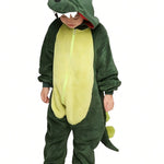 SHEIN Macacão Pijama Infantil de Dinossauro com Capuz Menino Kigurumi