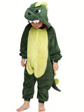 SHEIN Macacão Pijama Infantil de Dinossauro com Capuz Menino Kigurumi
