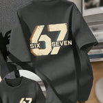 Camiseta Pré-Adolescente Masculina com Estampa Numérica "Six Seven" 67