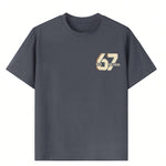 Camiseta Pré-Adolescente Masculina com Estampa Numérica "Six Seven" 67