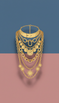 Layered Statement Necklace in Vivid Gold