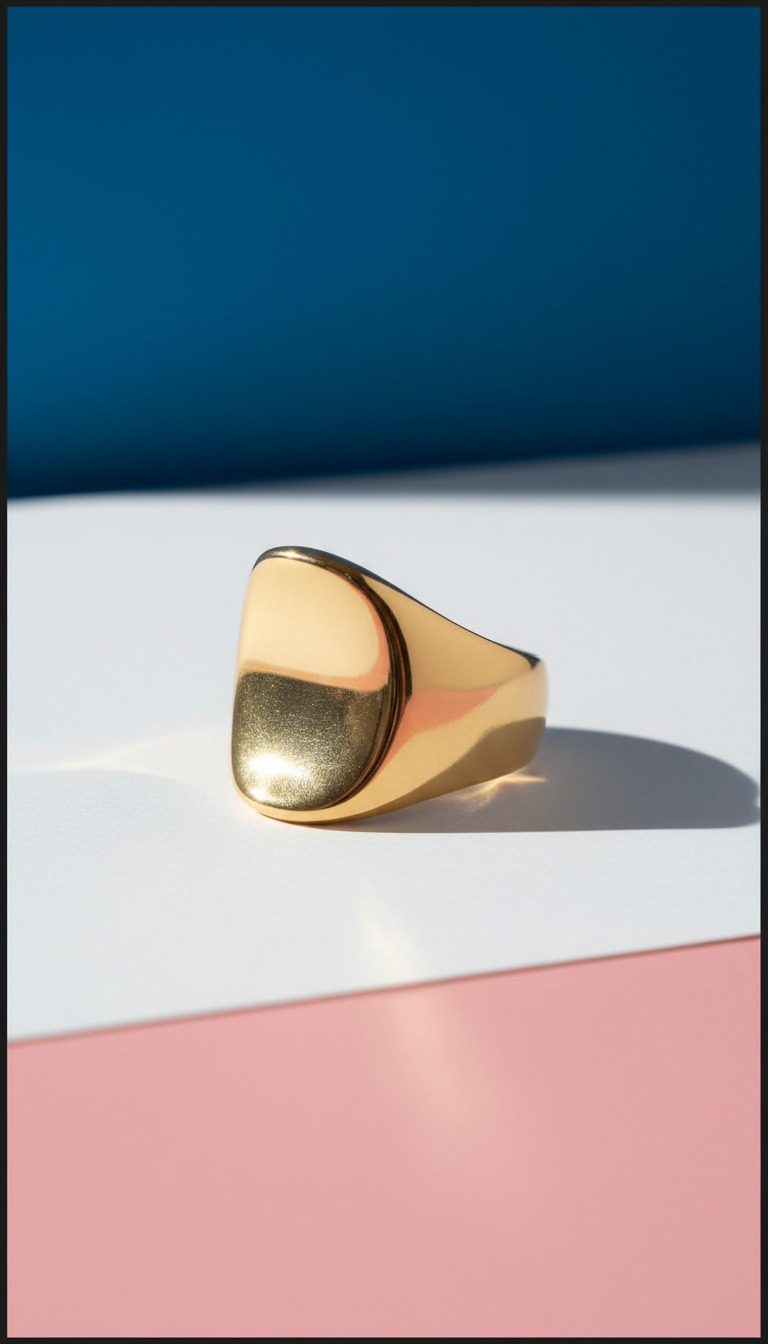 Chunky Sculptural Gold-Plated Ring